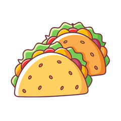 tacos vector icon, foods vector illustration - simple illustration of tacos perfect for logos, and foods-themed designs.