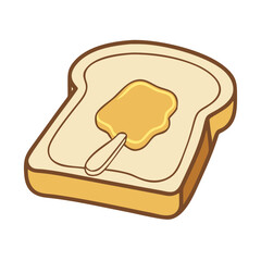 toast with butter vector icon, foods vector illustration - simple illustration of toast with butter perfect for logos, and foods-themed designs.