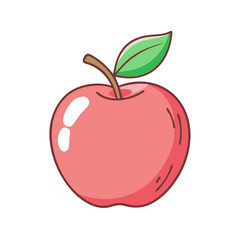apple vector icon, foods vector illustration - simple illustration of apple perfect for logos, and foods-themed designs.