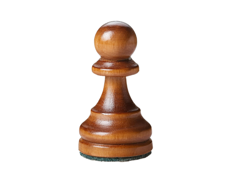 Chess pawn isolated on white background, cut out
