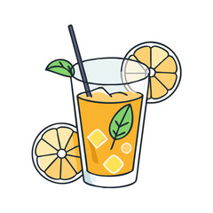 arnold palmer lemonade and iced tea vector icon, drinks vector illustration - simple illustration of arnold palmer lemonade and iced tea perfect for logos, and drinks-themed designs.