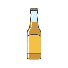 beer bottle vector icon, drinks vector illustration - simple illustration of beer bottle perfect for logos, and drinks-themed designs.