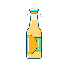 beer bottle vector icon, drinks vector illustration - simple illustration of beer bottle perfect for logos, and drinks-themed designs.