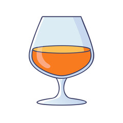 brandy snifter vector icon, drinks vector illustration - simple illustration of brandy snifter perfect for logos, and drinks-themed designs.