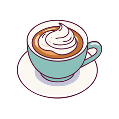 cappuccino vector icon, drinks vector illustration - simple illustration of cappuccino perfect for logos, and drinks-themed designs.