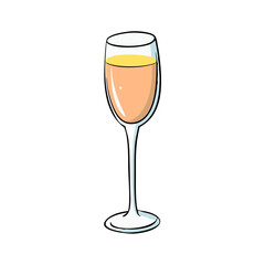 champagne flute vector icon, drinks vector illustration - simple illustration of champagne flute perfect for logos, and drinks-themed designs.