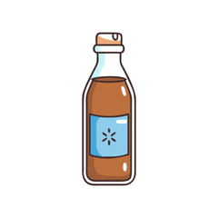 cold brew bottle vector icon, drinks vector illustration - simple illustration of cold brew bottle perfect for logos, and drinks-themed designs.