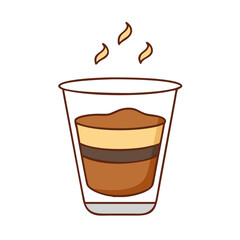 espresso shot vector icon, drinks vector illustration - simple illustration of espresso shot perfect for logos, and drinks-themed designs.