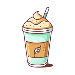 frappuccino vector icon, drinks vector illustration - simple illustration of frappuccino perfect for logos, and drinks-themed designs.