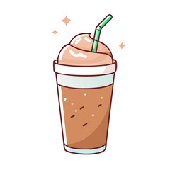 frappuccino vector icon, drinks vector illustration - simple illustration of frappuccino perfect for logos, and drinks-themed designs.