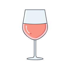 glass of ros vector icon, drinks vector illustration - simple illustration of glass of ros perfect for logos, and drinks-themed designs.