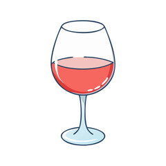 glass of ros vector icon, drinks vector illustration - simple illustration of glass of ros perfect for logos, and drinks-themed designs.