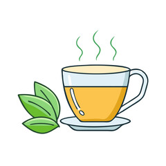 herbal tea vector icon, drinks vector illustration - simple illustration of herbal tea perfect for logos, and drinks-themed designs.