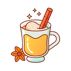 hot buttered rum vector icon, drinks vector illustration - simple illustration of hot buttered rum perfect for logos, and drinks-themed designs.