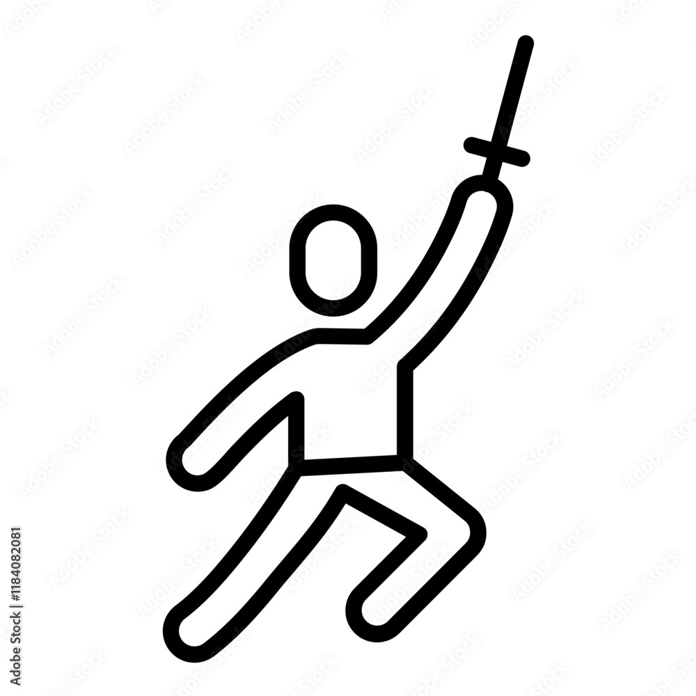 Canvas Prints Fencing Warm Up Icon