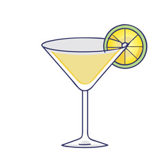 lemon drop martini vector icon, drinks vector illustration - simple illustration of lemon drop martini perfect for logos, and drinks-themed designs.