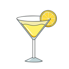 lemon drop martini vector icon, drinks vector illustration - simple illustration of lemon drop martini perfect for logos, and drinks-themed designs.