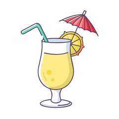 pi a colada vector icon, drinks vector illustration - simple illustration of pi a colada perfect for logos, and drinks-themed designs.