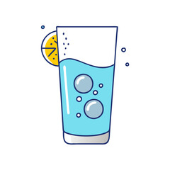 seltzer water vector icon, drinks vector illustration - simple illustration of seltzer water perfect for logos, and drinks-themed designs.
