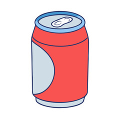 soda can vector icon, drinks vector illustration - simple illustration of soda can perfect for logos, and drinks-themed designs.