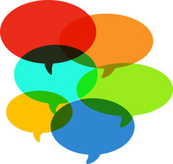 Abstract baloon chat. Colorful speech art. Abstract design.