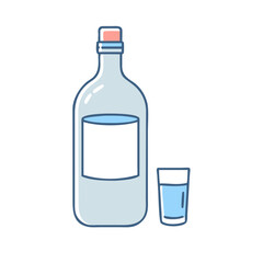vodka bottle vector icon, drinks vector illustration - simple illustration of vodka bottle perfect for logos, and drinks-themed designs.