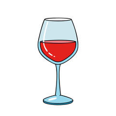 wine glass vector icon, drinks vector illustration - simple illustration of wine glass perfect for logos, and drinks-themed designs.