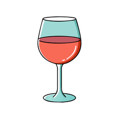 wine glass vector icon, drinks vector illustration - simple illustration of wine glass perfect for logos, and drinks-themed designs.