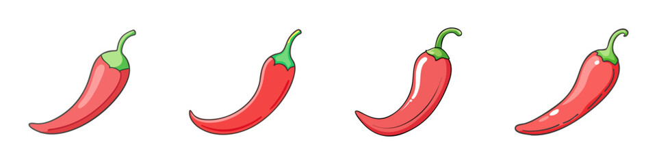 chili pepper vector icon, vegetables vector illustration - simple illustration of chili pepper perfect for logos, and vegetables-themed designs.