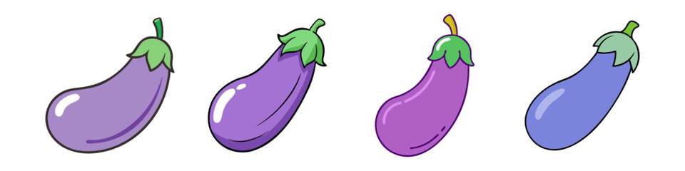 eggplant vector icon, vegetables vector illustration - simple illustration of eggplant perfect for logos, and vegetables-themed designs.