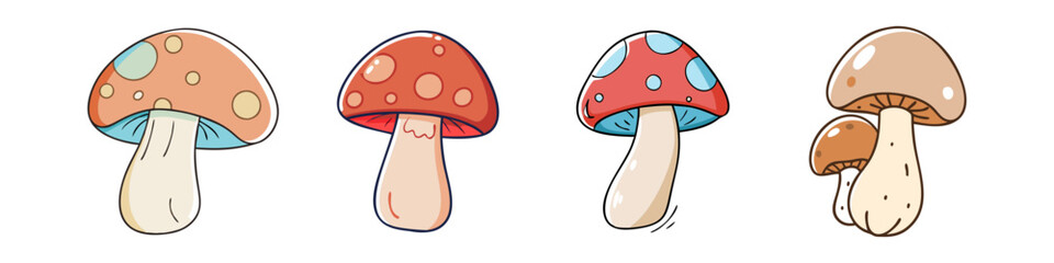 mushroom vector icon, vegetables vector illustration - simple illustration of mushroom perfect for logos, and vegetables-themed designs.