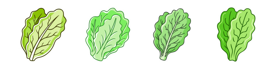 romaine lettuce vector icon, vegetables vector illustration - simple illustration of romaine lettuce perfect for logos, and vegetables-themed designs.