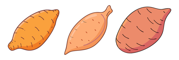 sweet potato vector icon, vegetables vector illustration - simple illustration of sweet potato perfect for logos, and vegetables-themed designs.