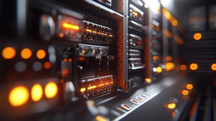 Illuminated Server Racks in a Modern Data Center
