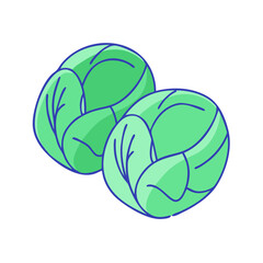 brussels sprouts vector icon, vegetables vector illustration - simple illustration of brussels sprouts perfect for logos, and vegetables-themed designs.