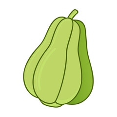 chayote vector icon, vegetables vector illustration - simple illustration of chayote perfect for logos, and vegetables-themed designs.