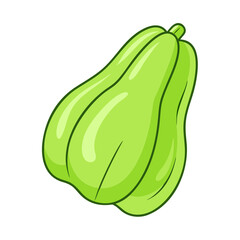 chayote vector icon, vegetables vector illustration - simple illustration of chayote perfect for logos, and vegetables-themed designs.