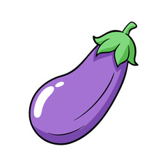 eggplant vector icon, vegetables vector illustration - simple illustration of eggplant perfect for logos, and vegetables-themed designs.