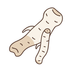 horseradish root vector icon, vegetables vector illustration - simple illustration of horseradish root perfect for logos, and vegetables-themed designs.