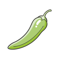 jalape o pepper vector icon, vegetables vector illustration - simple illustration of jalape o pepper perfect for logos, and vegetables-themed designs.