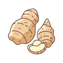 jerusalem artichoke vector icon, vegetables vector illustration - simple illustration of jerusalem artichoke perfect for logos, and vegetables-themed designs.