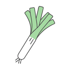 leek vector icon, vegetables vector illustration - simple illustration of leek perfect for logos, and vegetables-themed designs.