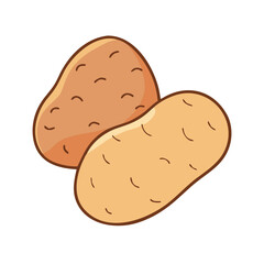 potato vector icon, vegetables vector illustration - simple illustration of potato perfect for logos, and vegetables-themed designs.