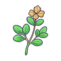 purslane vector icon, vegetables vector illustration - simple illustration of purslane perfect for logos, and vegetables-themed designs.
