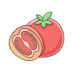 roma tomato vector icon, vegetables vector illustration - simple illustration of roma tomato perfect for logos, and vegetables-themed designs.