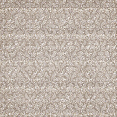 Light beige glitter damask seamless pattern with elegant baroque details. Great for luxury decor, wallpapers, textiles, invitations, and shimmering backgrounds.