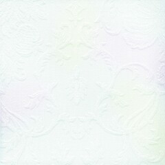 Soft embossed white damask texture with subtle pastel tones. Ideal for elegant backgrounds, wedding designs, stationery, fabric prints, and luxury decorative themes.
