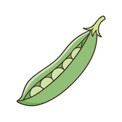 snap peas vector icon, vegetables vector illustration - simple illustration of snap peas perfect for logos, and vegetables-themed designs.