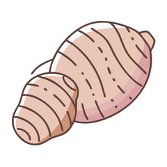 taro root vector icon, vegetables vector illustration - simple illustration of taro root perfect for logos, and vegetables-themed designs.
