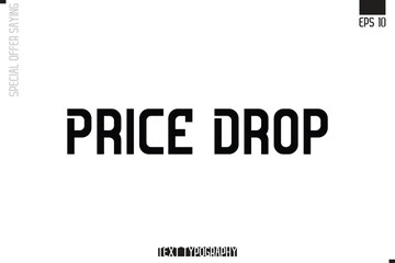 Typography Lettering Special Offer Design For Advertising Price Drop